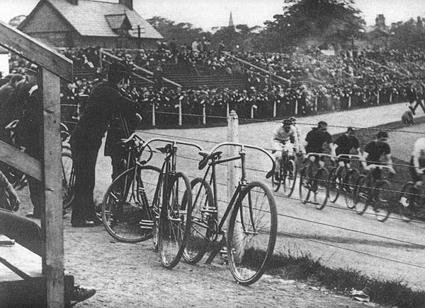 Cycling at the Fallowfield Track, date unknown.