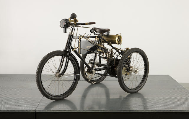 A restored Phebus tricycle sold at auction for c. £30,000.
